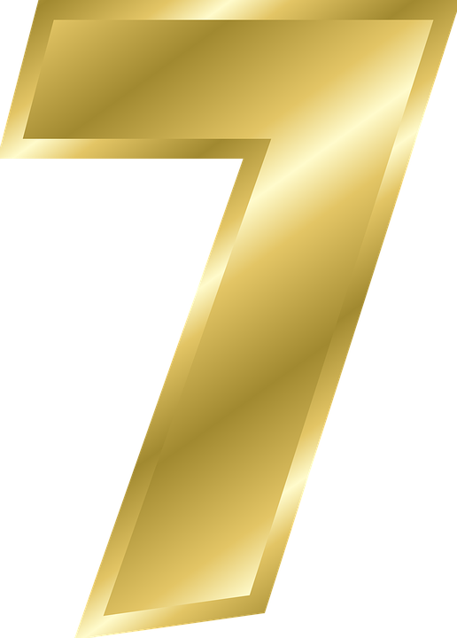 number 7 in gold