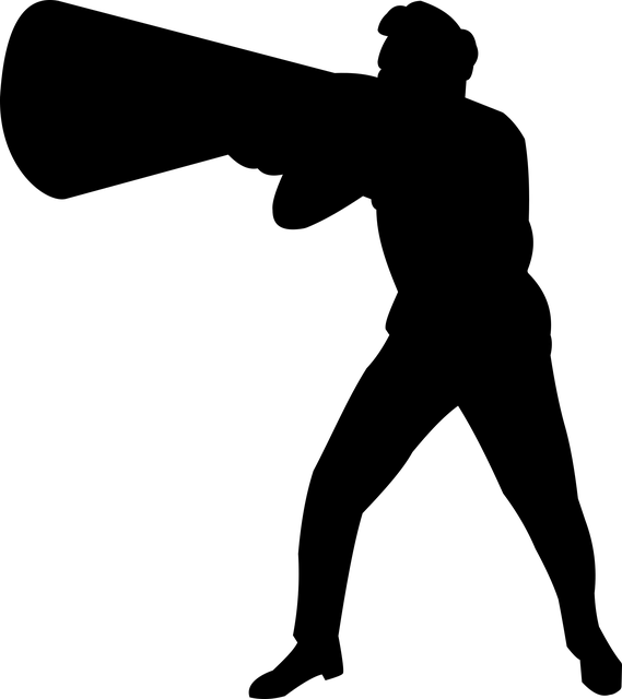 Man with Megaphone Silhouette