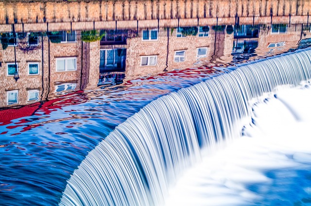 water flowing from the city