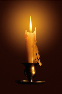 single lighted candle