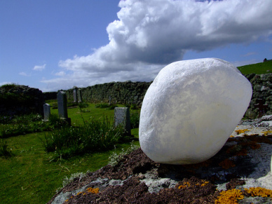 White Stone at Graveyard