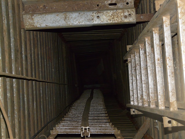 Mine Shaft a Deep Dark Pit Cave