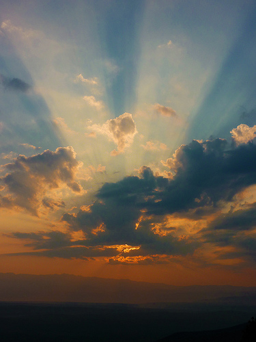 sunrays of a sunrise