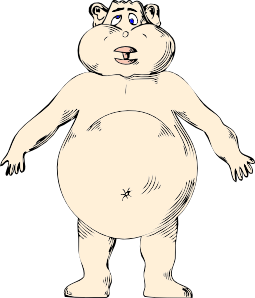 Goofy Looking Naked Fat Guy Cartoon Picture