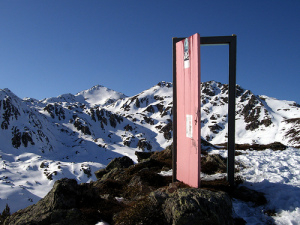 door open on top of a mountain