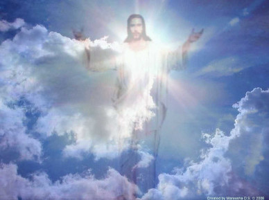 Jesus in the clouds