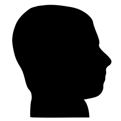 Male head silhouette