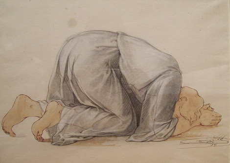 On Face in Prayer
